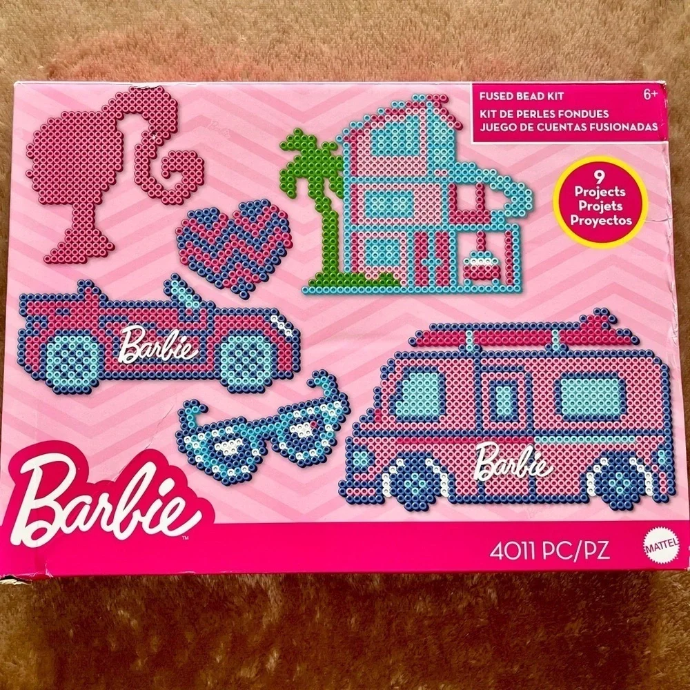NWT Perler Barbie Fused Bead Deluxe Box Kit